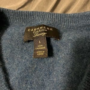 Mens peacock green V neck sweater